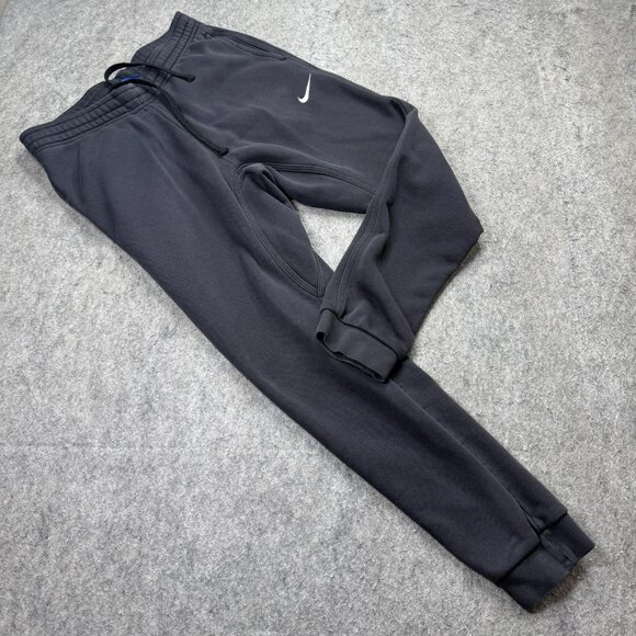 Nike Joggers Men M Black Club Fleece Tapered Cuffed Sweatpants 28" 826431 b093 - Picture 1 of 16